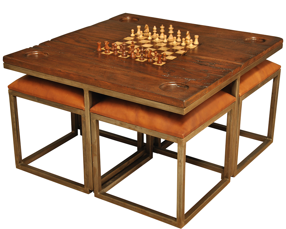 low game table with four stools [25693] ITDLWEA